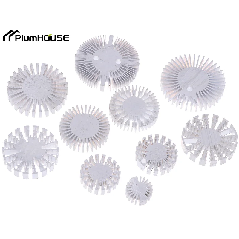 COB Radiator Diameter 25/37.5/40/48/50/53/60/65/67MM High Power Led Heatsink Sunflower Solid Radiator Round Alloy Aluminum