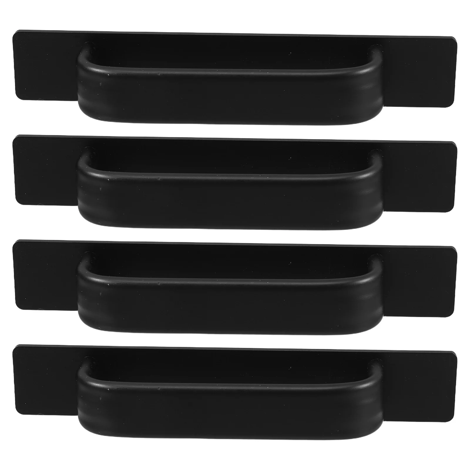 

4Pcs Aluminum Alloy Handle Self Adhesive Door Pulls Sliding Patio Closet Cabinet Drawer No Drilling Instant Installation Modern
