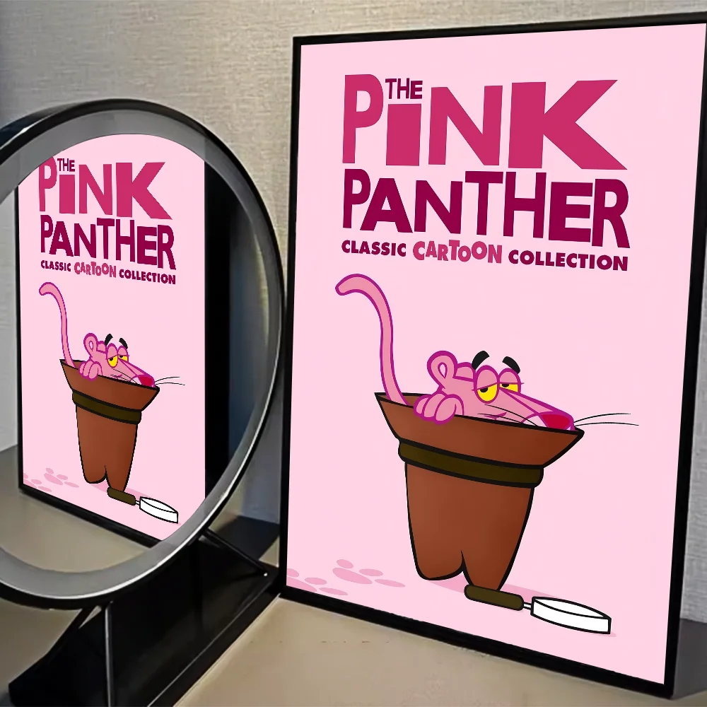 ملصقات لاصقة لفيلم النمر الوردي ملصق ورق أبيض DIY ملصقات حائط لغرفة البار والمقهى #2