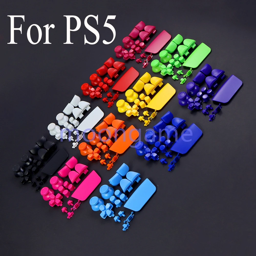 1set Replacement Buttons Set D-Pad L1 R1 L2 R2 Trigger Button Key Accent Ring For PS5 2.0 BDM-020 Controller