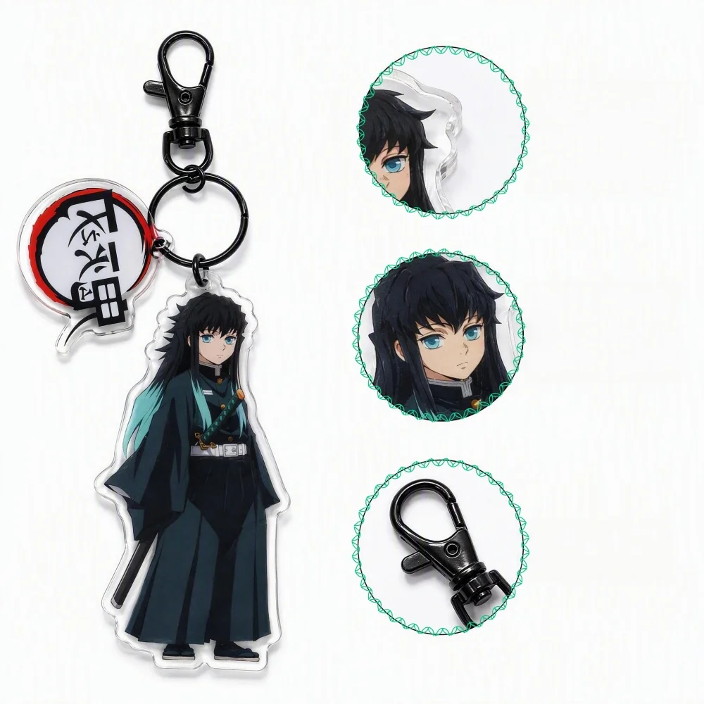 Llavero Acrílico de Demon Slayer 2026 – Colgante para Bolsa con Personajes: Tokitou Muichirou, Kochou Shinobu, Tomioka Giyuu