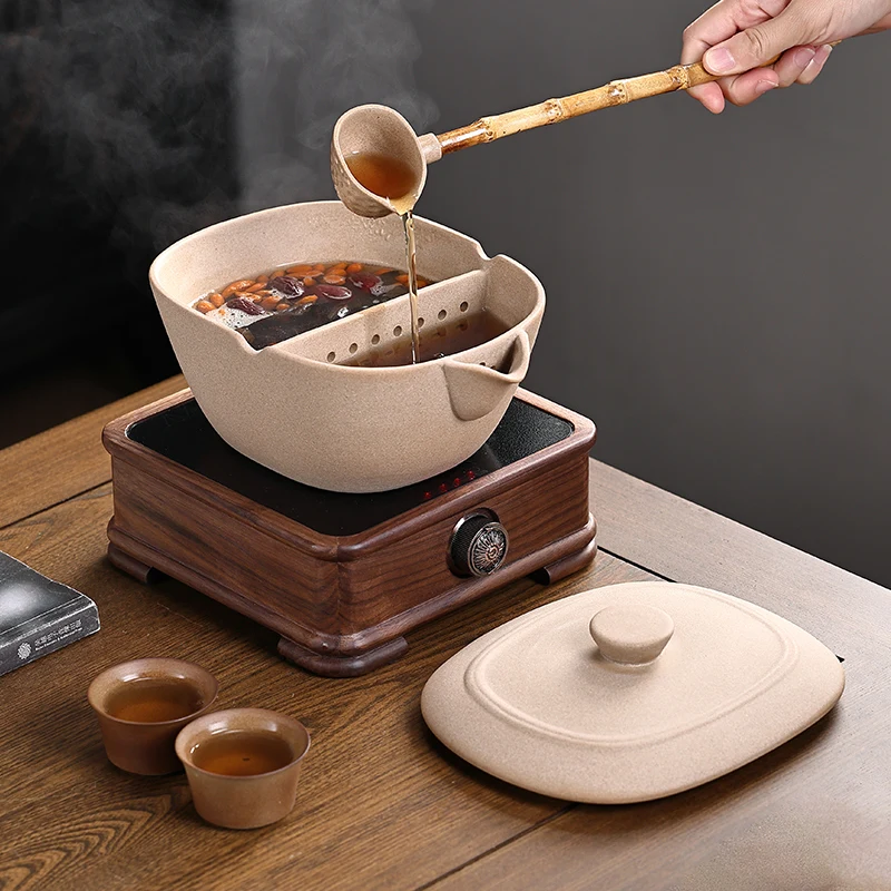 Traditional Tea Brewing Bowl Ceramic Teapot Chinese Tea Set New Style Tea Canister
