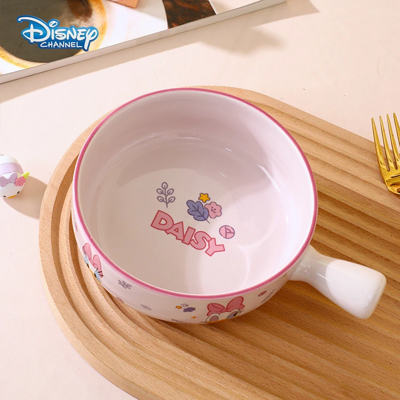 Imagem -06 - Disney-cartoon Cerâmica Arroz Tigela para Crianças Mickey Minnie Pooh Urso Pato Donald Bonito Lidar com Snack Bowl Fruit Salad Bowl Kids Tableware