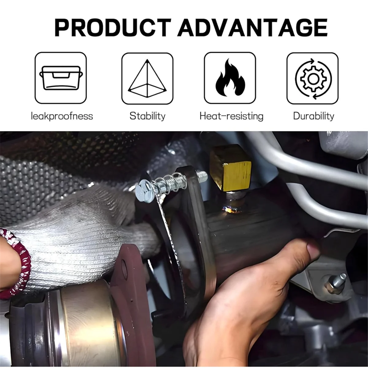 

【2025-Electronics】{2PCS Car Exhaust Manifold Bolts,M10x1.5mm Exhaust Bolts and Nuts Kit with Springs for Exhaust Gasket