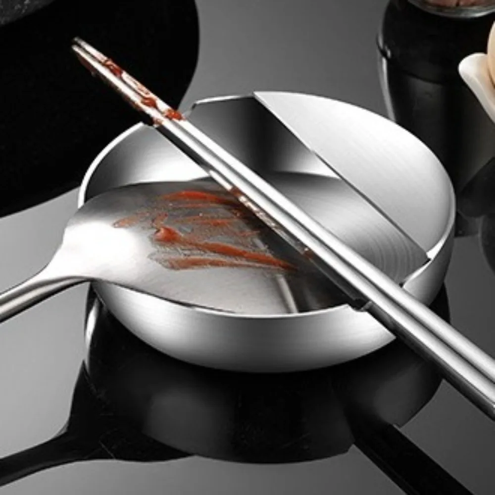 

Heat-Resistant Stainless Steel Spoon Holder Rust-proof Practical Colander Storage Rack Drain Rack Sturdy Serving Spoon Rack