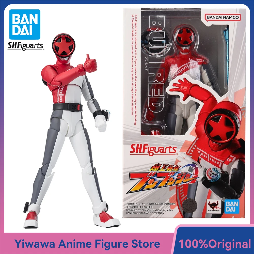 

[In-Stock] Original BANDAI S.H.Figuarts Bun Red (Bakuage Sentai Boomboomger) 14.5cm SHF Anime Figure Model Ornament Gift Toys