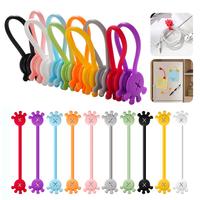 Hand Shaped Cable Organizers Clips 10/30PCS Magnetic Earbuds Cords Winder Magnets Reusable Cable Manager Ties Straps