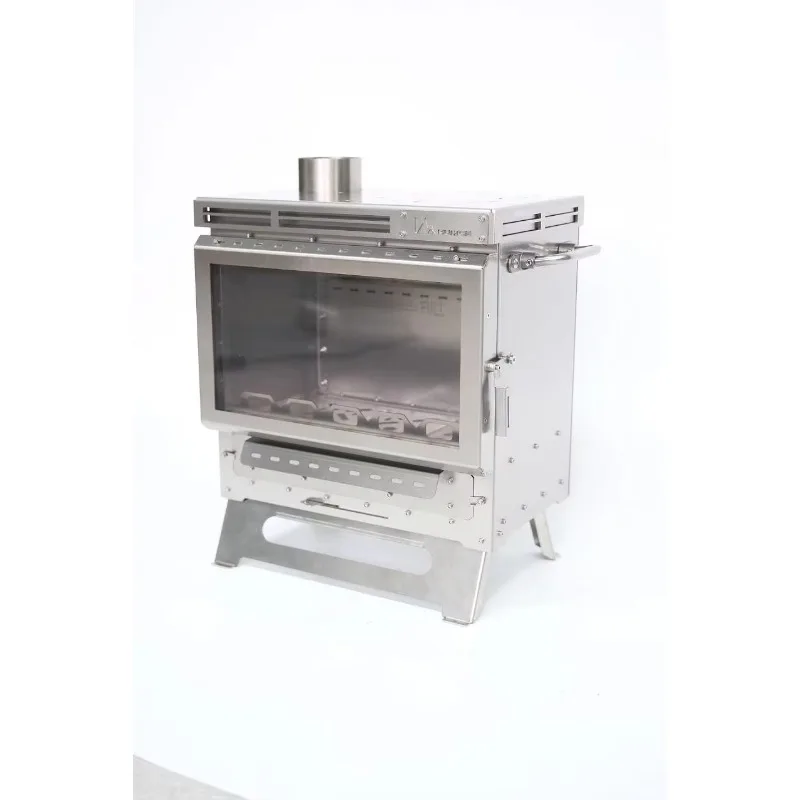 2026 Durable Stainless Steel Outdoor Wood Burning Stove Camping Barbecue And Tour Cookware With Tent Heating & Cooking Capabilit