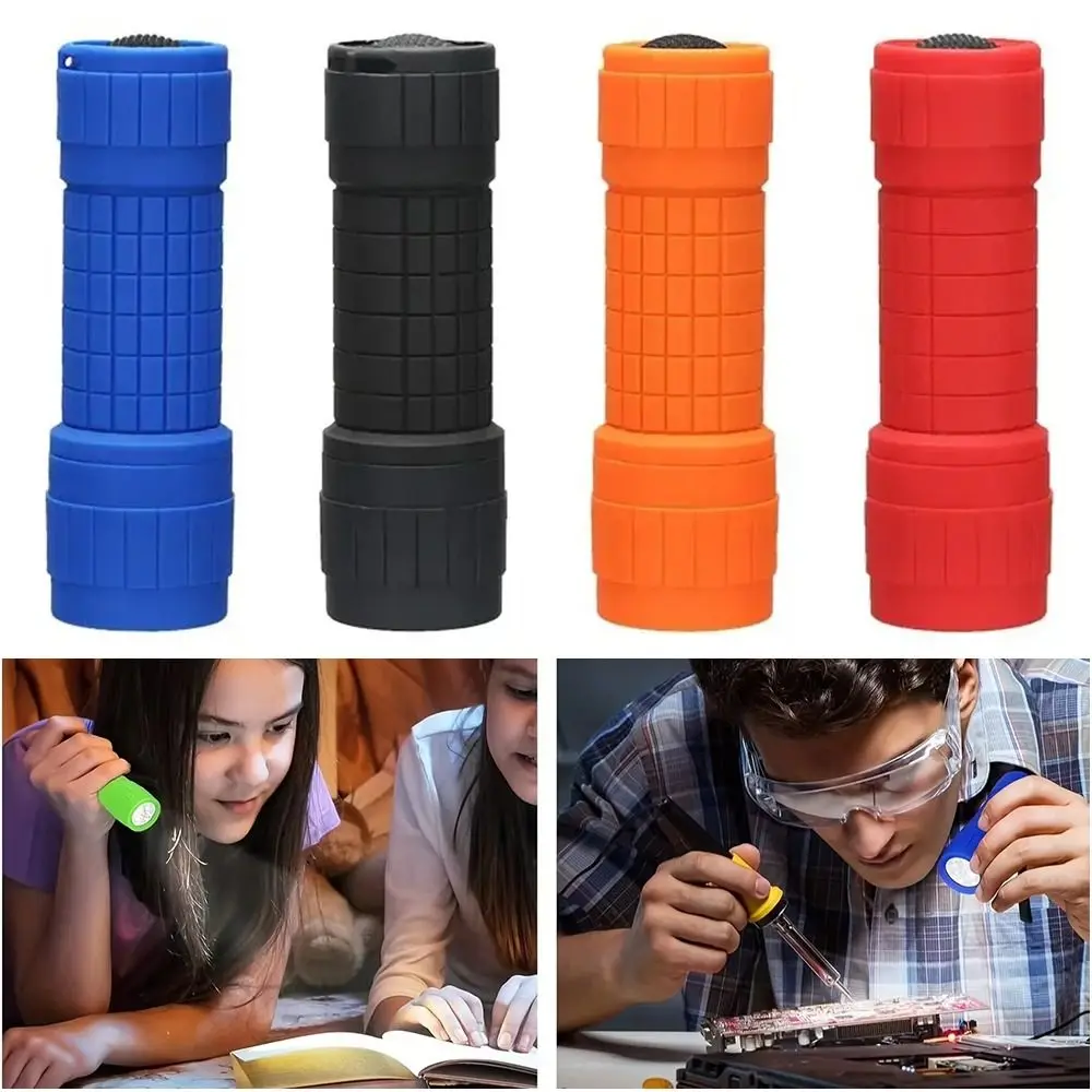Portable Mini LED Flashlight Drop-proof Plastic Handheld Flashlight Multipurpose High Brightness Outdoor Camping Flashlight