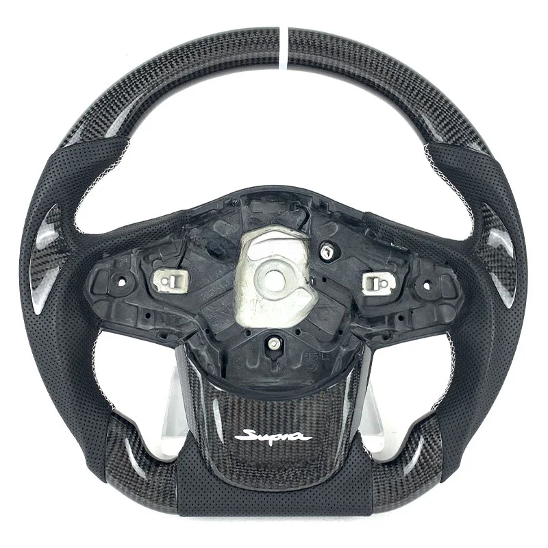 Carbon Fiber Steering Wheel FOR Toyota Supra GR A91 A90 A80 2020 2021 2022 2023 2024