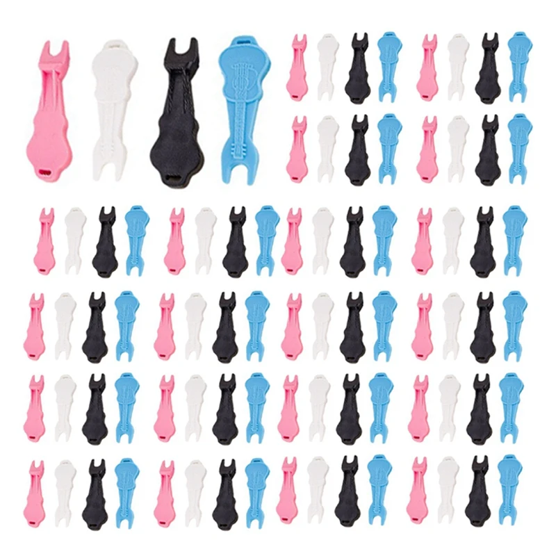 Extracteur de broches de pont de guitare, 100 pièces, enrouleur de cordes de guitare Folk, ensemble d'outils d'extraction de chevilles, quatre couleurs aléatoires, accessoires de guitare