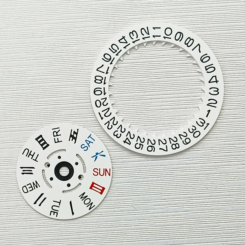 NH35 NH36 Movement Wheel Dial Fits NH35 NH36 Japan Automatic Movement Crown at 3.0 or 3.8 oclock Kanji Date Week Wheel