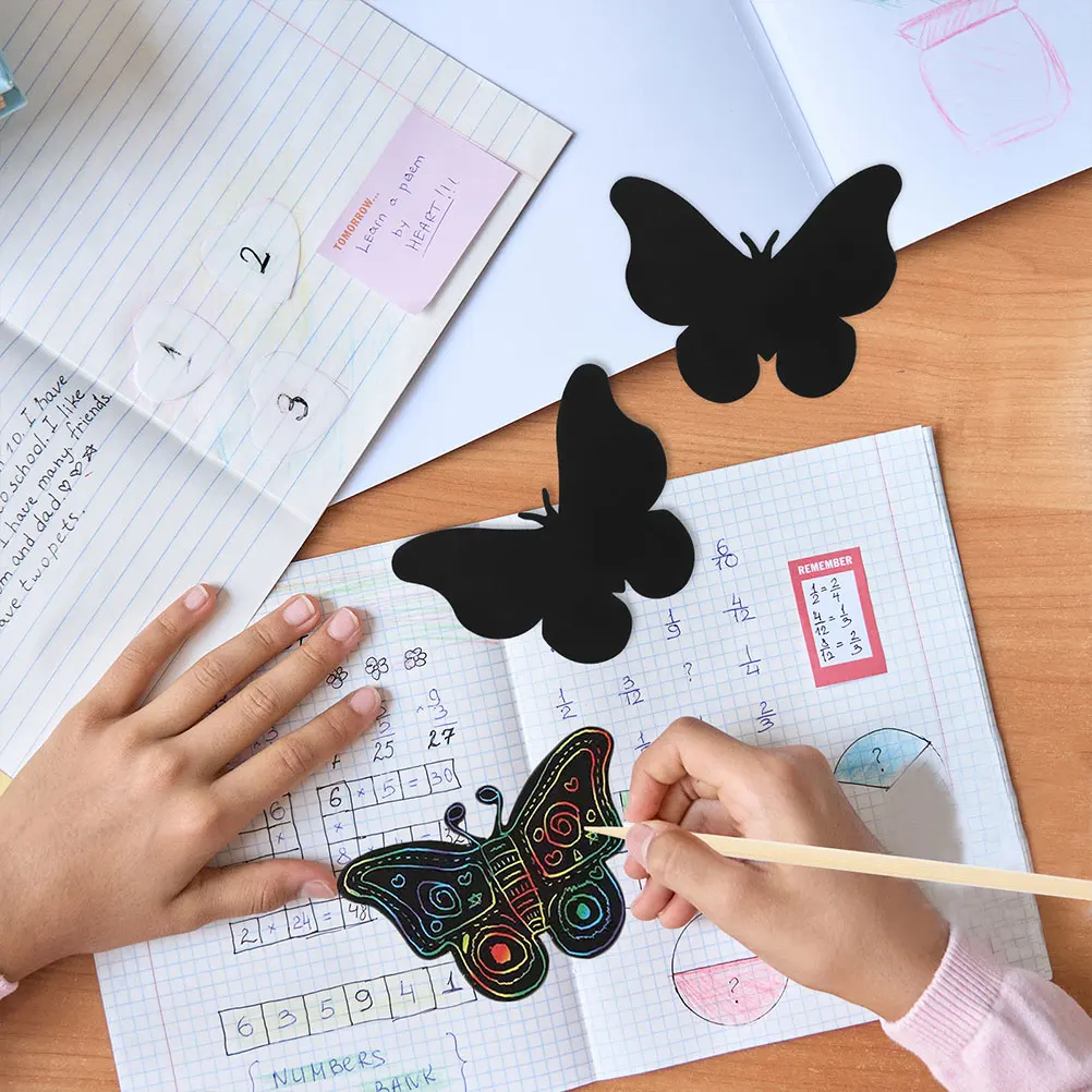 

12 шт., украшения для рисования из скретч-бумаги, сделай сам, детские поделки, праздничные товары для детей и взрослых, художественные креативные наборы