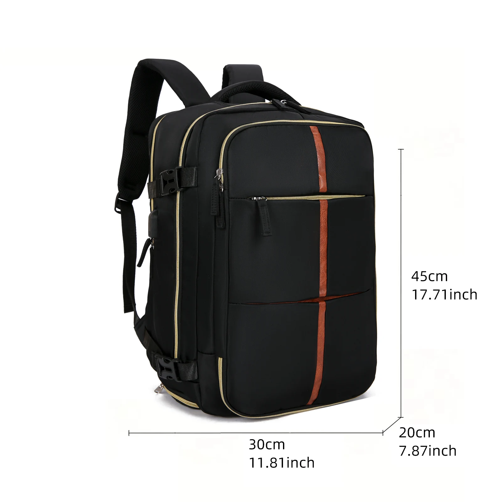 Travel backpack for women and men, airline approved laptop backpack, waterproof outdoor sports backpack with shoe compartment