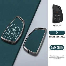 Zinc Alloy Car Key Case Cover for Chevrolet GMC Sierra Yukon 2023 2024 Silverado 1500 Suburban Tahoe Keychain Shell Accessories