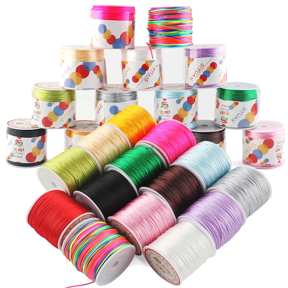

10Pc 1.5mm 55Meter/Roll Nylon Cord Thread Chinese Knot Macrame Cord Bracelet Braided String DIY Tassels Beading Shamballa Rope2