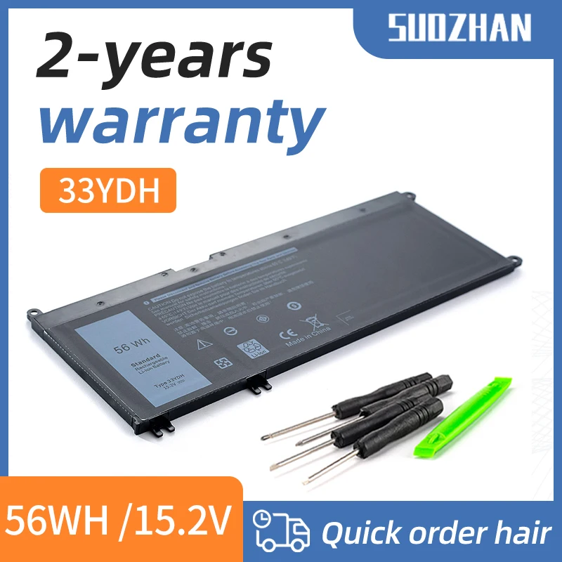 

SUOZHAN 33YDH PVHT1 99NF2 81PF3 Laptop Battery For Dell Inspiron 15 7577 17 7773 7778 7779 7786 13 3380 14 3490 15 3580 15 3590