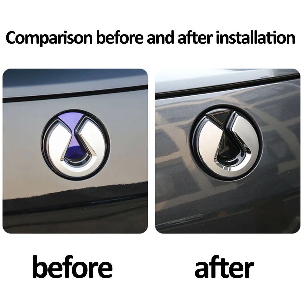 ل Denza N9 بالتنقيط الغراء شعار السيارة لاصقة تزيين الأسود المحارب تعديل لوازم مغطاة مغطاة مقاوم للماء ودائم