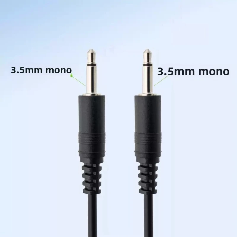 

(3pcs) For 3.5mm Mono 2-Pole Male to Male AUX Audio Cable Short 2 Core Mono Trigger Cable for Synthesizer DC