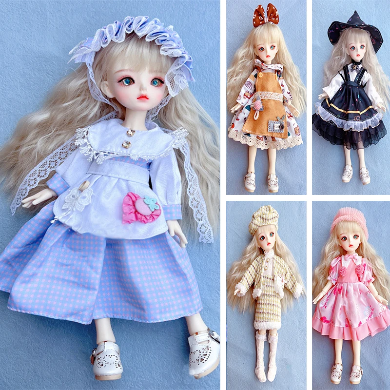 

Fashion 30cm Doll Clothes Princess Dress 1/6 BJD Doll Clothes Accessories Suit Loli Clothes Dress Up Skirt Girls Kids Doll Toy