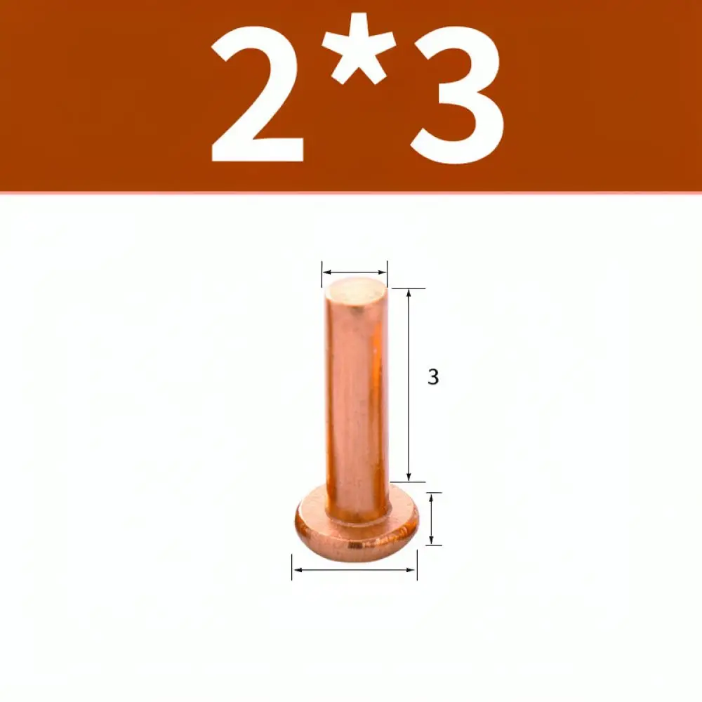 Sturdy Solid Copper Rivets Flat Head GB109 Polished Hardware Pins For Wenzhou Xinyang Metal Plate Connecting Supplies