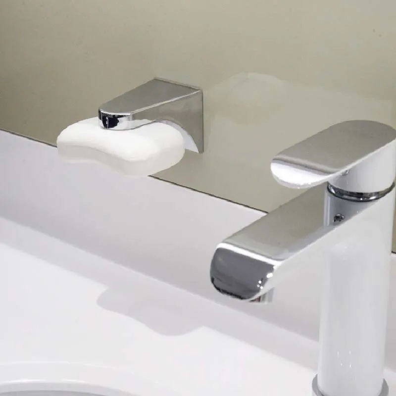 Praktische Rvs Magnetische Zeephouder Container Huishoudelijke Creatieve Non-Geperforeerde En Lensbare Muur Gemonteerde Zeep Boxs