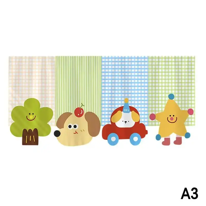 VIKAMA Cartoon Door Curtain Self-Adhesive No-Drill Privacy Curtain for Bedroom Living Room Kitchen Bathroom