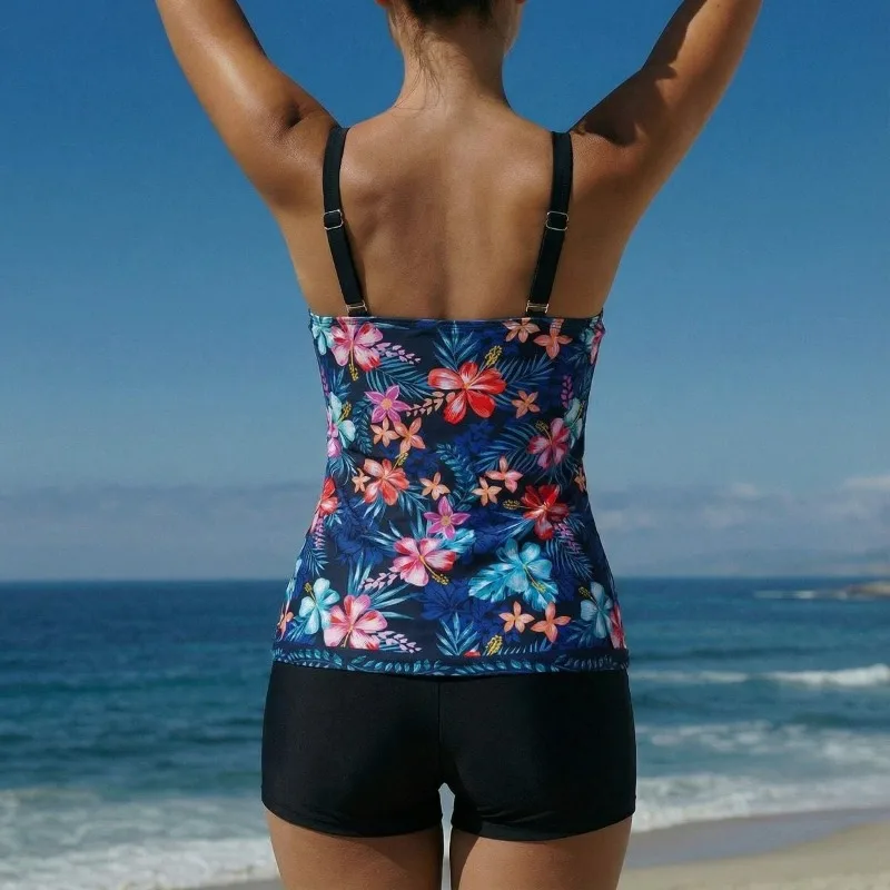 New sexy European and American style bikini women, split swimsuit, high waist and thin beach vacatio