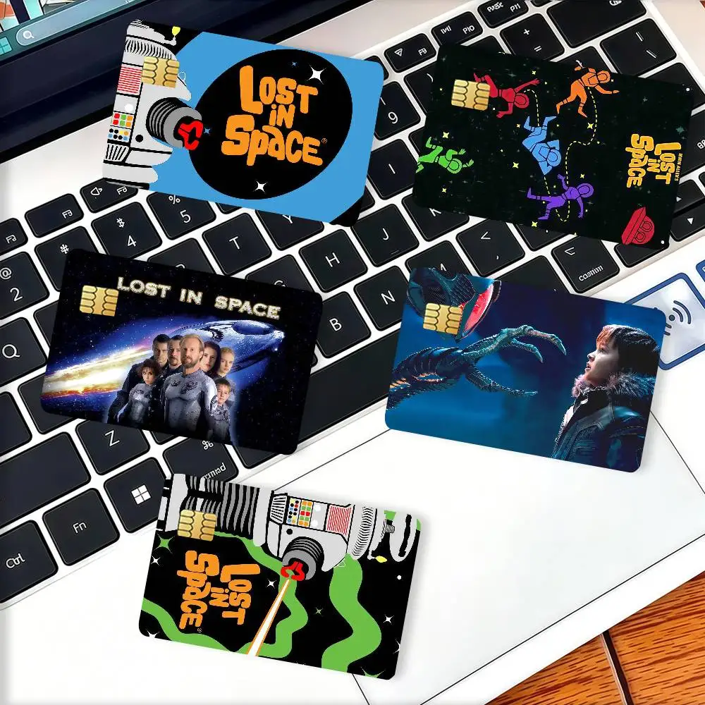 TV L-Lost in S-Space Credit Skin Cover Card Stickers 4PCS Film Bus Pass Front Decoration Bank Debit Waterproof