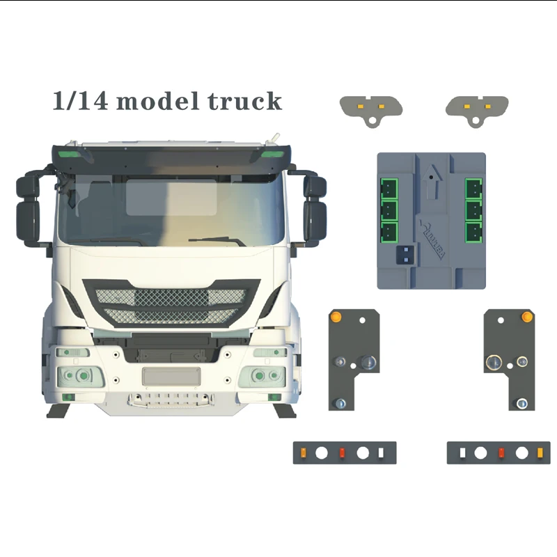 ชุดโคมไฟดักแมลงไฟฉายคาดศีรษะโคลน1/14ชุดโคมไฟหัวโคลนพิเศษ Iveco ชุดโคมไฟ juwuba ของขวัญ DIY ที่ดีที่สุดสำหรับเด็กผู้ชาย