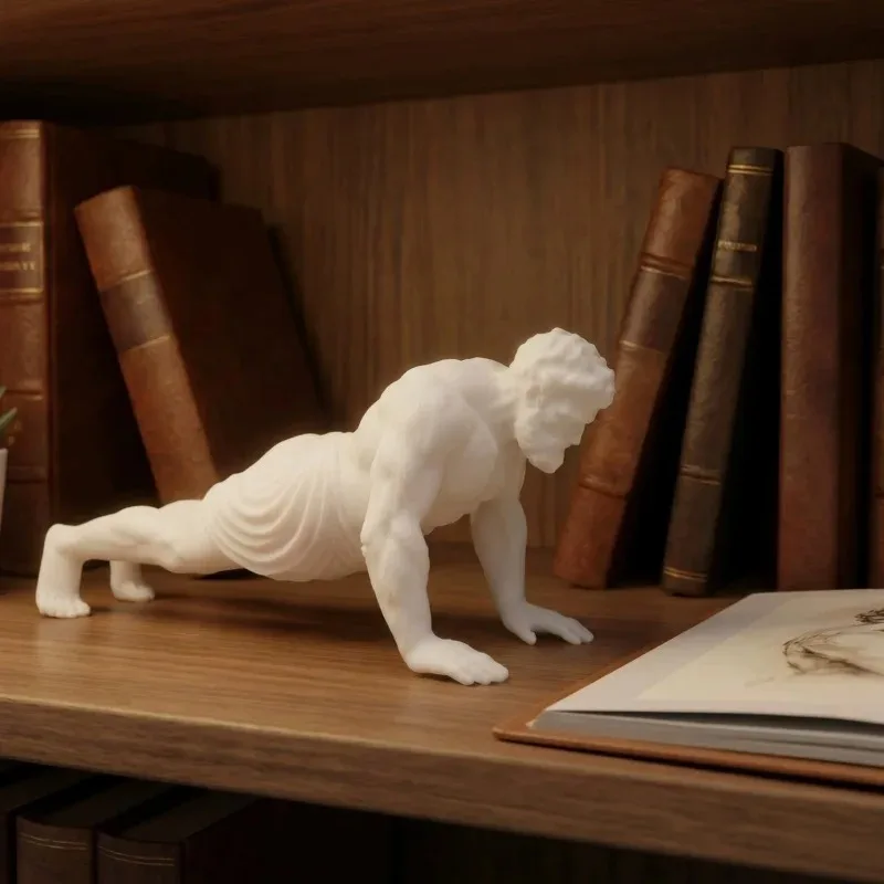 3D printed push up muscle sculpture ornament for men, study bookshelf, office desktop decoration crafts