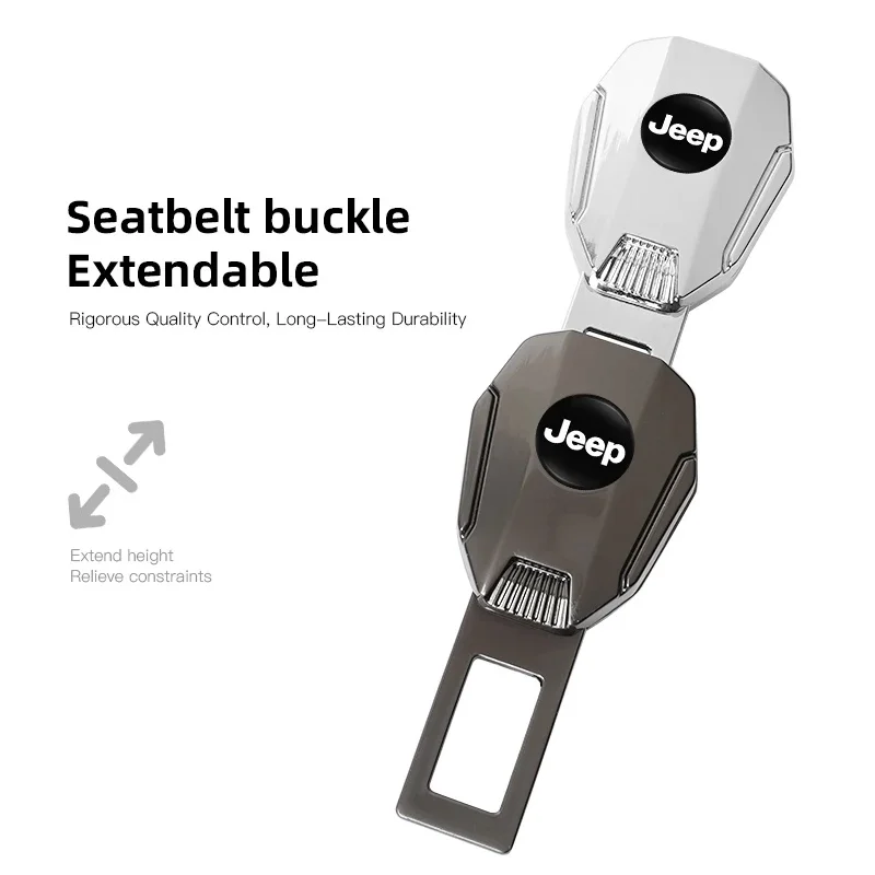 Durable Anti-Rust Metal Car Seat Belt Extender for Jeep Wrangler Grand Cherokee Compass Renegade Gladiator Auto Accessory - view 4