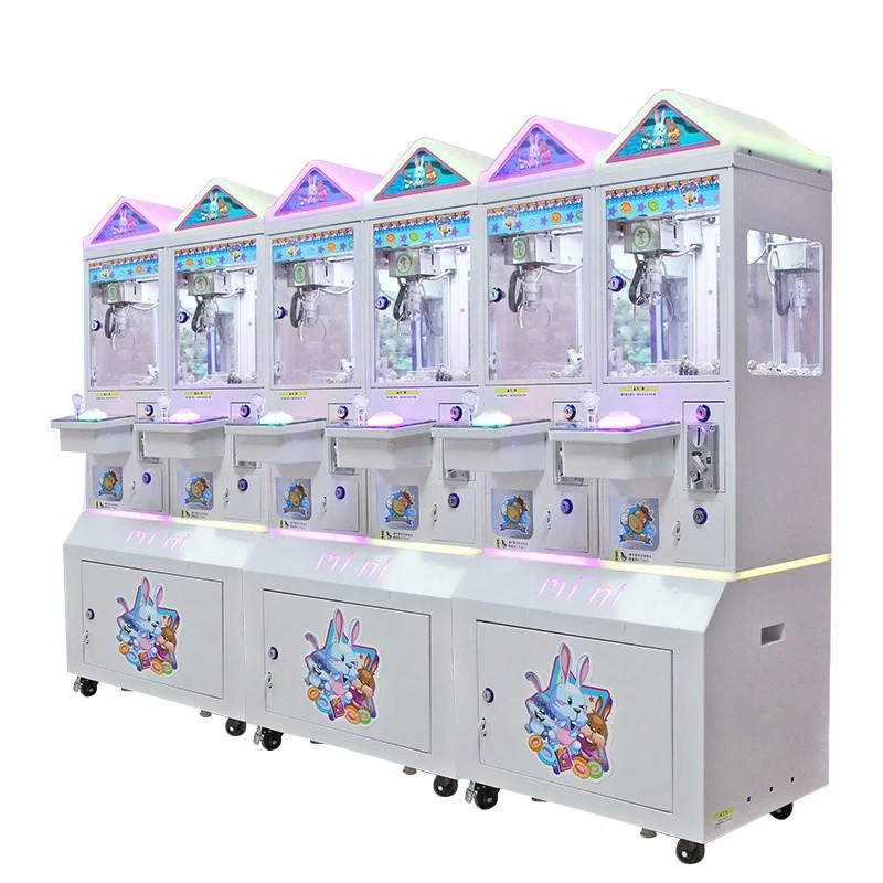 Coin Operated Small Toy Claw Crane Machine mini gift claw machine for 2 players