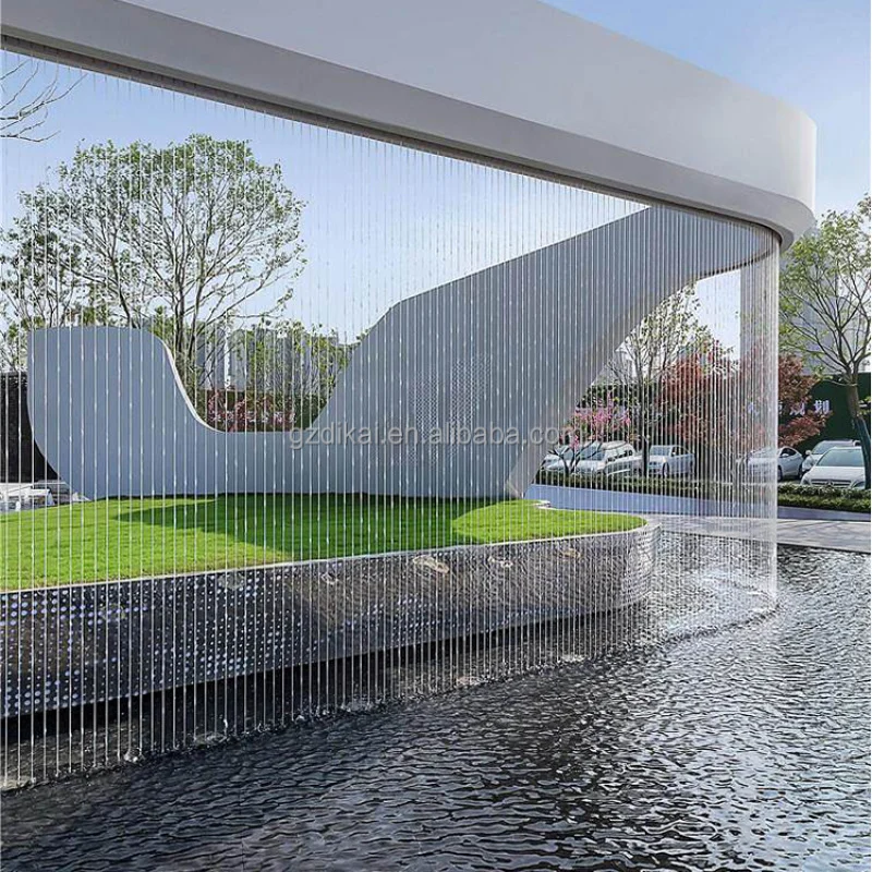 custom.Feature Fountain: Curtain Fountain Suitable Installation at Weddings, Hotel Lobbies, and High-End Clubs