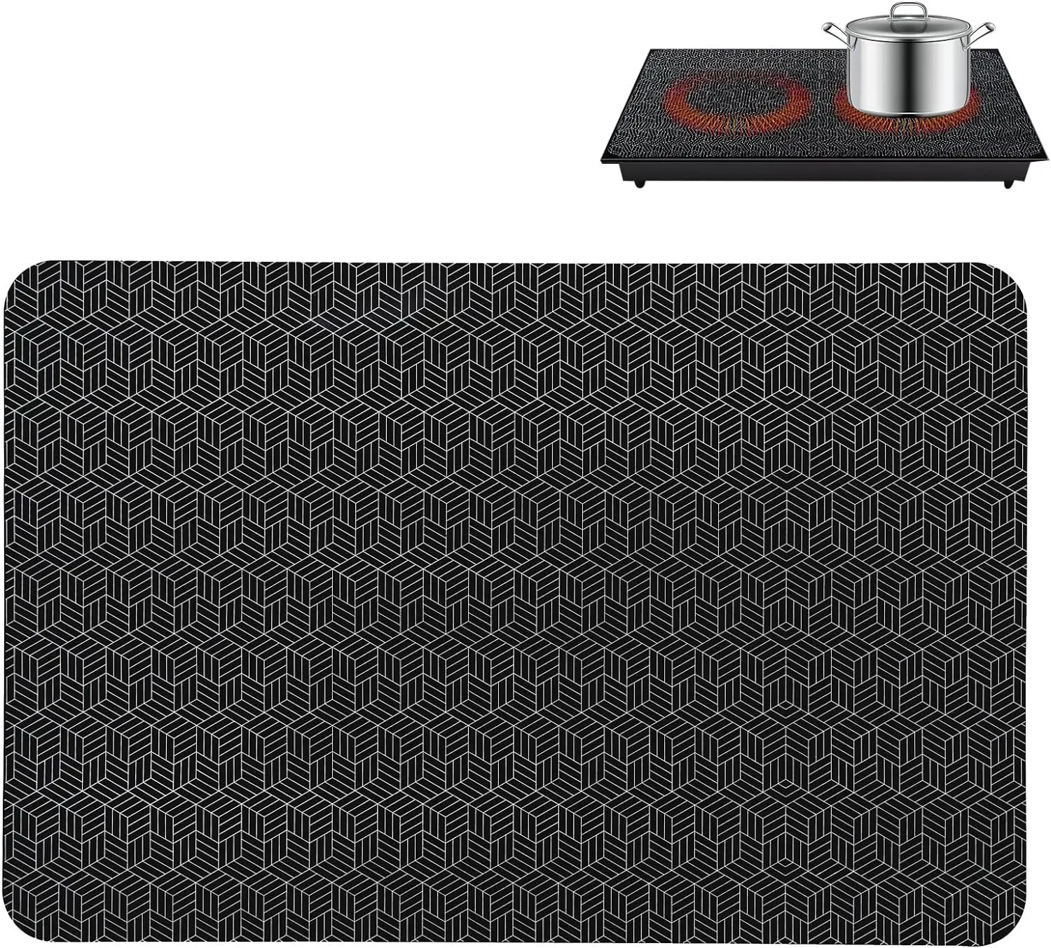 Hob Protector, Induction Hob Protection 52X78Cm, Hob Cover, Black Hob Protection, Plate to Protect Induction Cooker