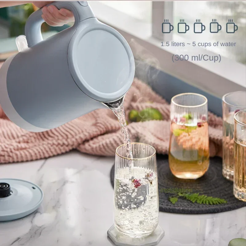 Ketel listrik, Ketel air rumah, Ketel meja otomatis penuh 304, baja tahan karat kecil portabel