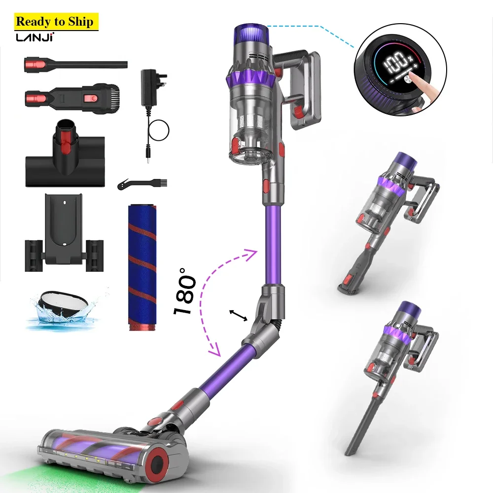 FirmHome StoreSmart HEPA Filter Cordless Vacuum Cleaner Lightweight Handheld Stick Sweeper For Home Hard Floor Carpet Deep Clean