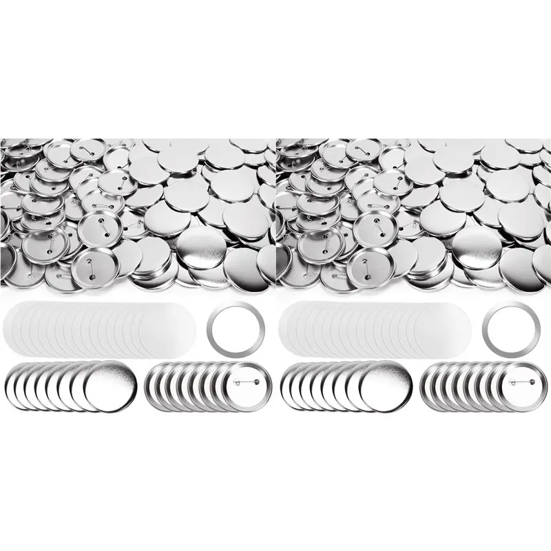 

【NOW SAVE】160 Sets 58Mm/2.25Inch Metal Button Parts Supplies For Button Machine Round Pin Maker, Badge Blank Button Pins Bulk
