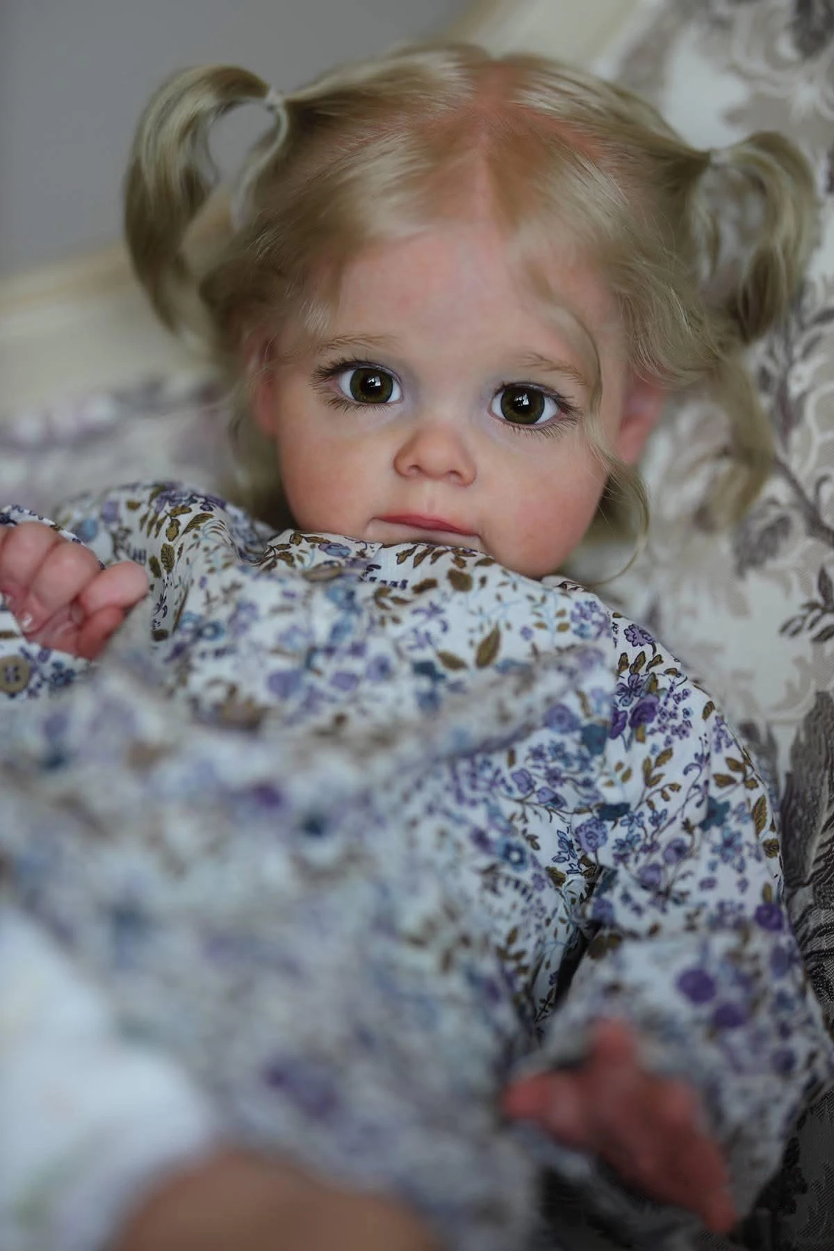 

NPK 60CM Lifelike Toddler Maggi Doll - Hand-rooted Hair Collectible Art Doll Soft Body Newborn High Quality Handmade