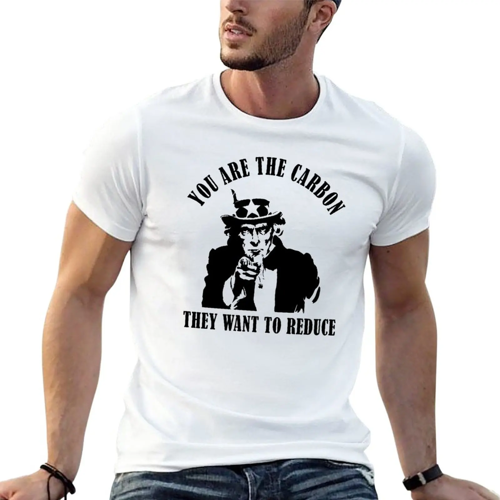 

New You are the carbon they want to reduce. Satire Conspiracy Theory T-Shirt Tee shirt t shirts men