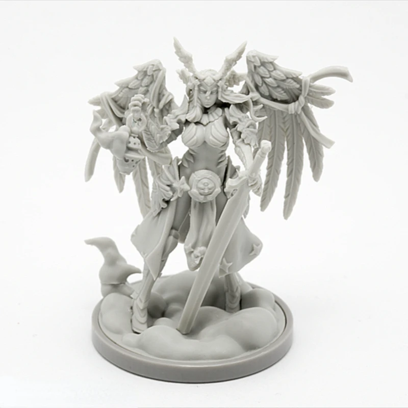 30mm Base Ratio Resin Figure Model Kits Fantasy Hobby Collection Miniature King-dom Death Valkyrie Unassembled and Unpainted 056