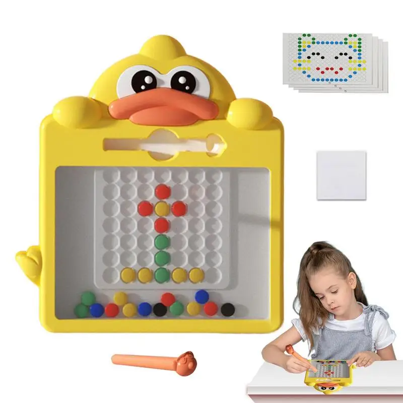 Magnetic Doodle Board Magnetic Dot Art Board With Dot Beads Educational Magnetic Dot Drawing Board Preschool Toy For Kids