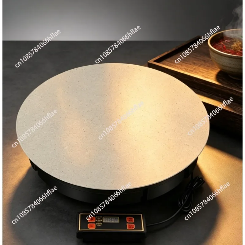Rock Slab Invisible Induction Cooker Hot Pot Dining Table, Concealed Type Special Partition for Commercial Kitchen Island