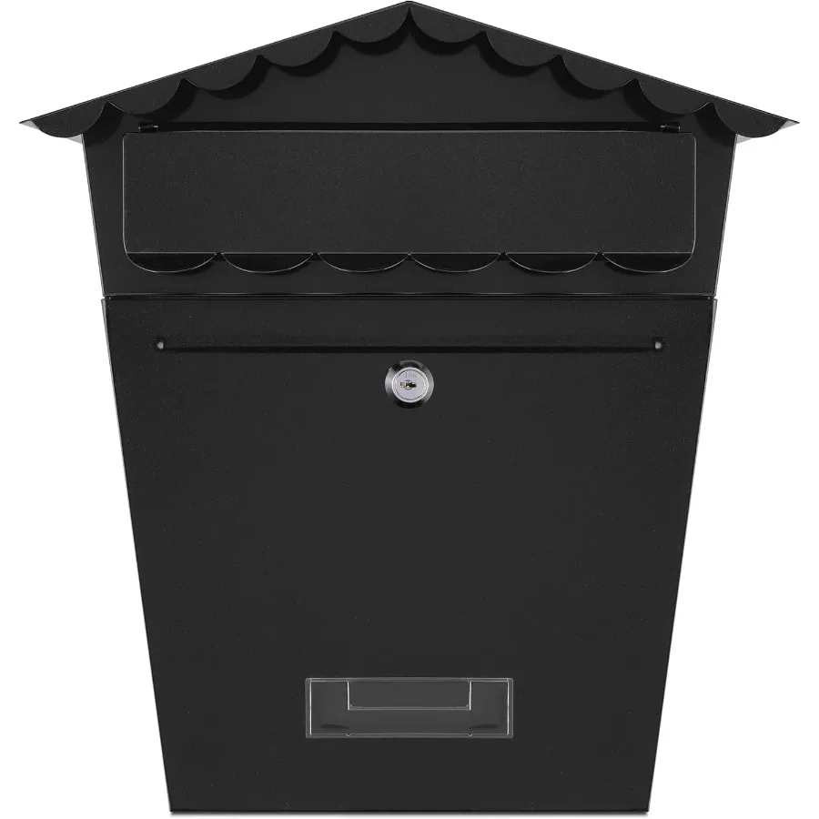 

Indoor Outdoor Wall Mount Locking Mailbox with Secure Key Lock Mechanism for Enhanced Security Weather Resistant and Durable De