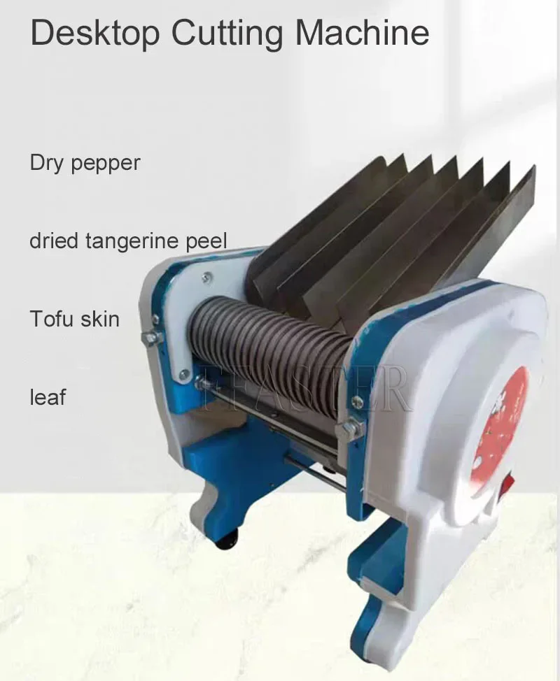 Dried Chili Shredder 2/3/4/6mm Electric Tobacco Cutting Machine Small Food Shredder Processing 220V