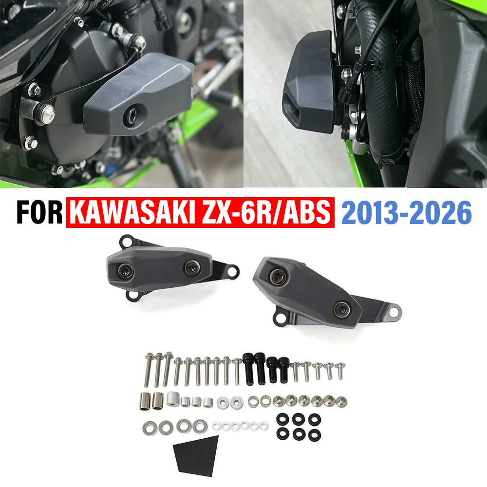 

For Kawasaki NINIA ZX-6R ZX 6R ABS 2013-2026 KRT Edition 40th Motorcycle Engine Protection Sliders Crash Protector Falling Pad