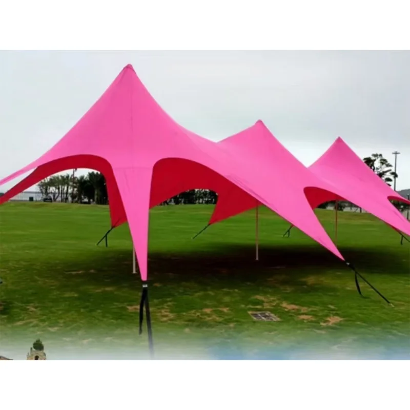 2026 Wedding Fashion Unimodal Starry Sky Shade Tent UV Resist Star Tent Single-Pole Tension Star Canopy Tents for Salepromote sa