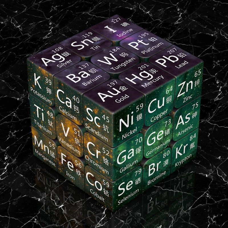 3x3x3 Cubo Magico chimico tavola periodica fisica 3x3 Cube studenti matematica Formula inglese bambini che imparano giocattolo Magico Cubo