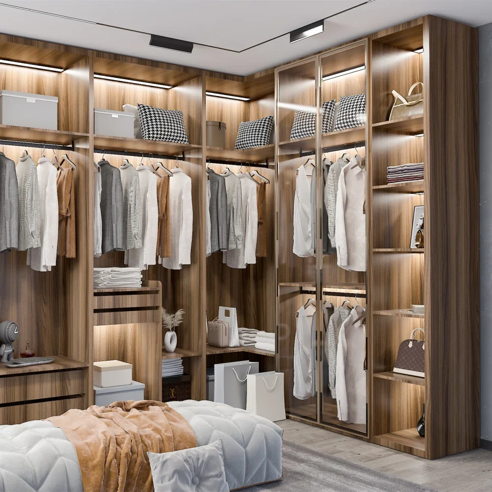 

#for Tempered Glass Doors Dressing Room Design Custom Made Wardrobe Luxury Women Style Walk in Closet