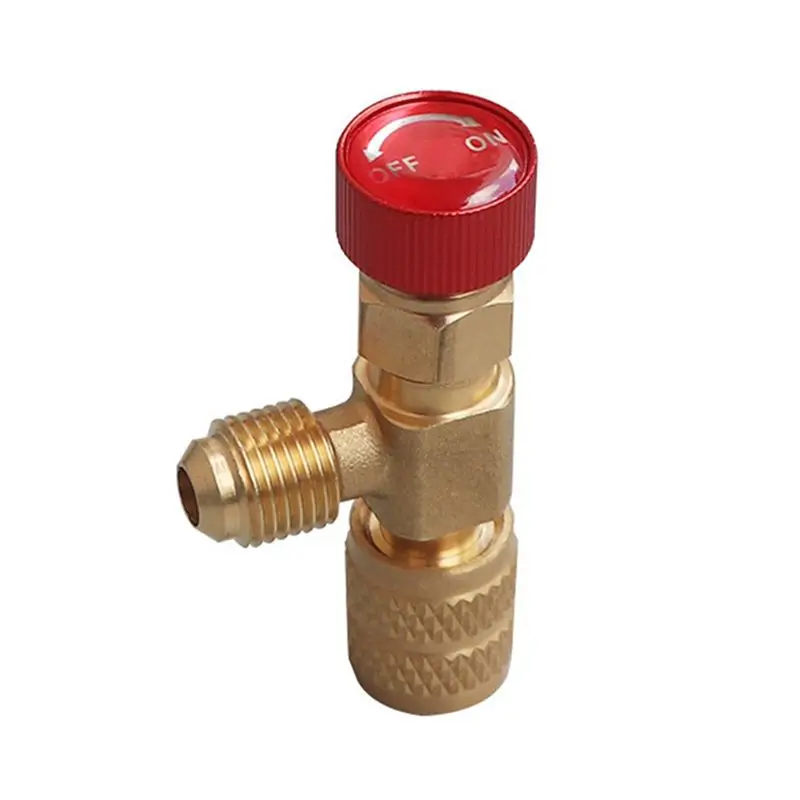 AB11-R410 AC Valve 1/4 Inch Filler Joint A/C Refrigerant Valve Air Conditioning Repair And Fluoride Safety Adapter Easy To Use C